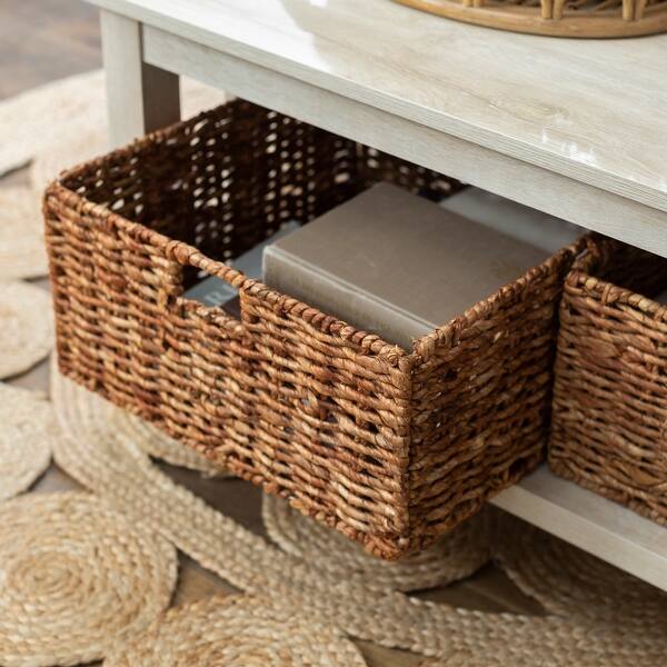Featured image of post Coffee Table With Storage Baskets : A lwo wooden coffee table with a basket.