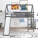 preview thumbnail 11 of 25, Contemporary Style Full Size Loft Bed with Slide, House Bed with Slide