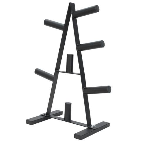 Olympic Weight Plate Rack Weight Plate Tree 2 inch Bumper Plates Free 2in Weight Stand for Home Office