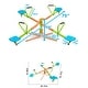 preview thumbnail 4 of 5, Outdoor Playground 360 Degree Rotating Kids Four Seats Seesaw for Age 3 Up