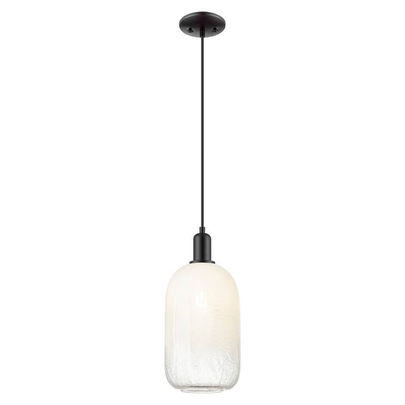Innovations Lighting Downtown Urban - Brookhaven Cloche - 1 Light 7" Cord Hung Mini Pendant - Opal Shade/Matte Black