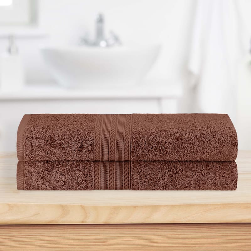 Eco-Friendly Sustainable Cotton Bath Sheet by Superior (Set of 2) - Brown