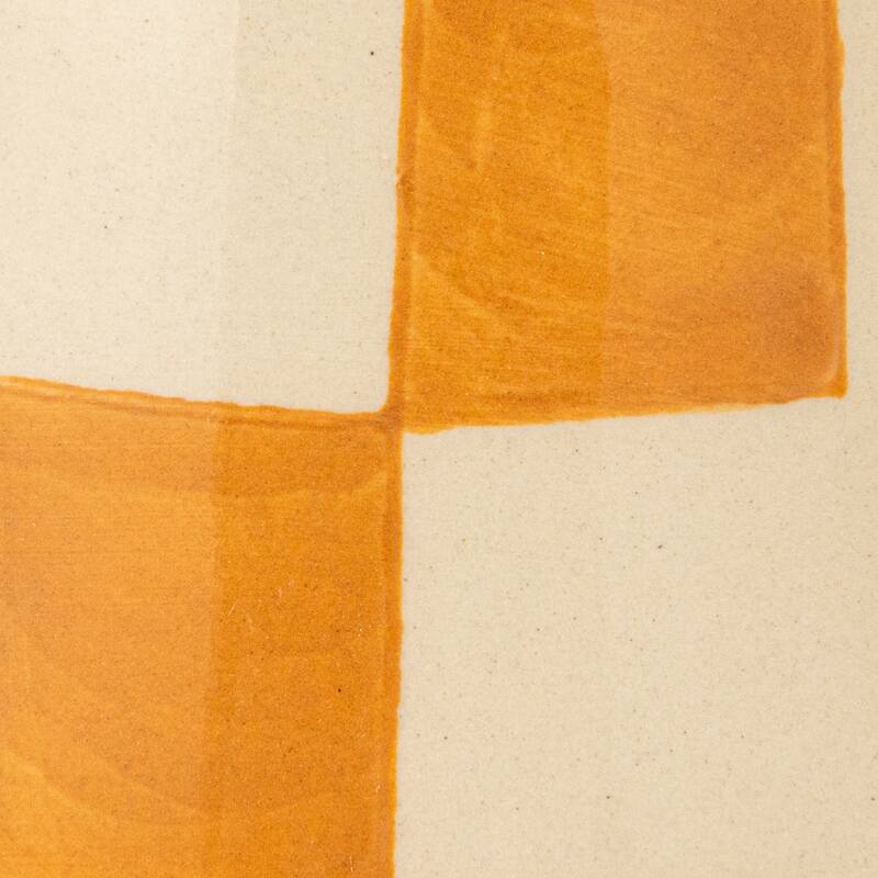 Stoneware Mug Set with Checkered Patterns - 4.8"L x 3.4"W x 3.3"H