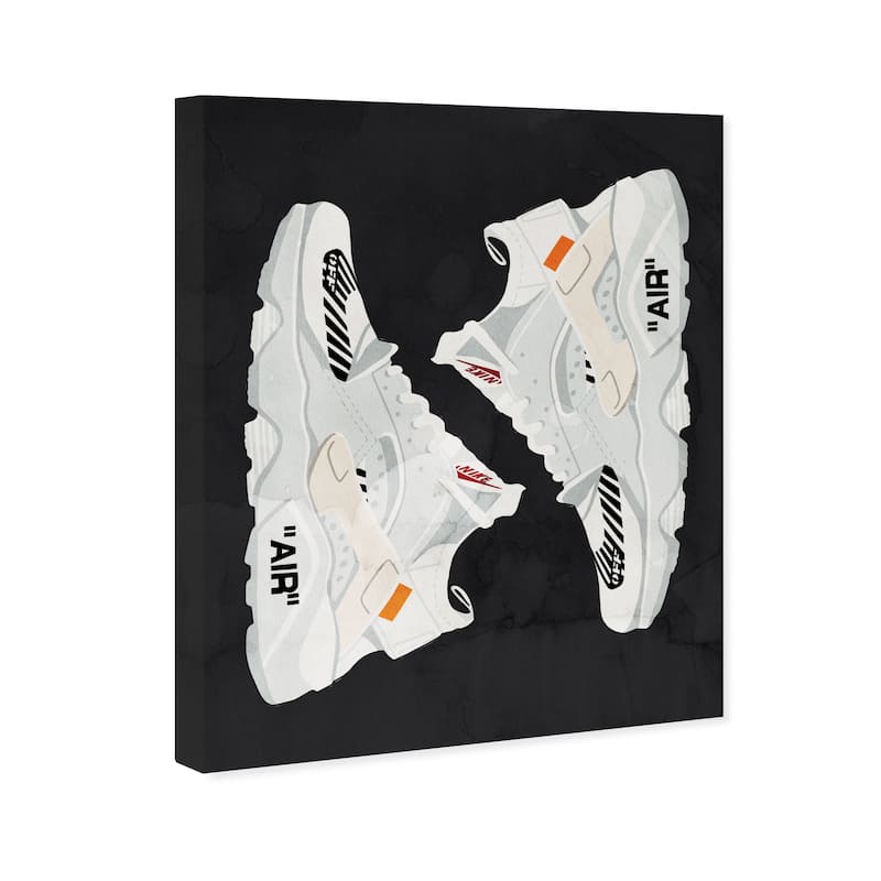 Wynwood Studio Fashion and Glam Street Sneaker Pair White and Modern & Contemporary Wall Art Canvas Print