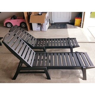 POLYWOOD® Nautical Outdoor Chaise Lounge, Stackable