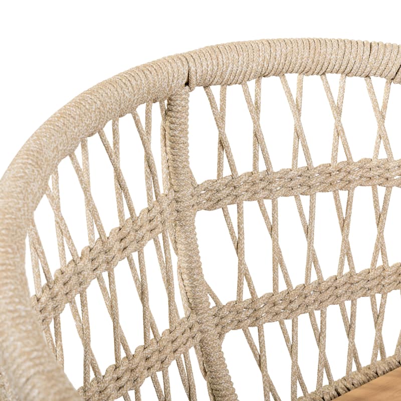 Christopher Knight Home - Falkner Acacia Wood Rope Patio Barstool(Set of 2)
