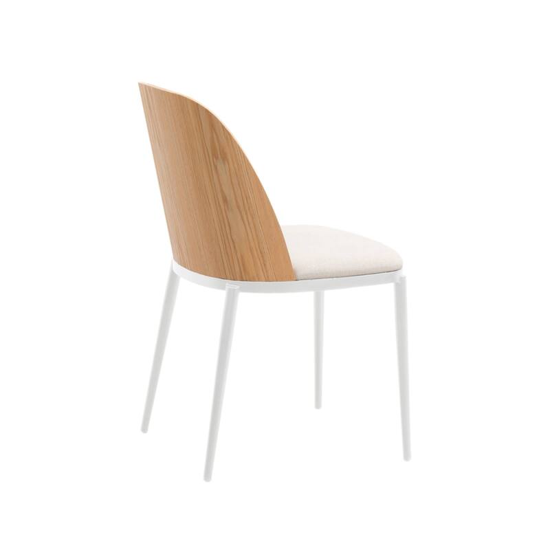 7-Piece Dining Set in White Steel Tule Collection by LeisureMod