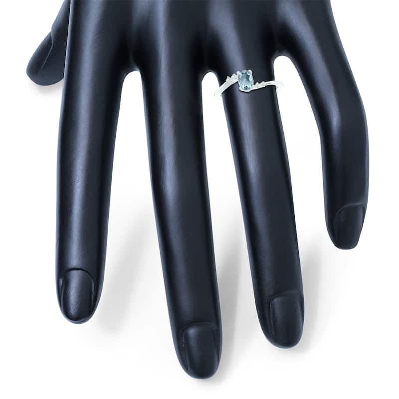 Women's Aquamarine and Diamond Tierra Ring in 10K White Gold
