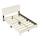 preview thumbnail 5 of 12, Corduroy Queen Bed with Metal Legs and Headboard, No Box Spring