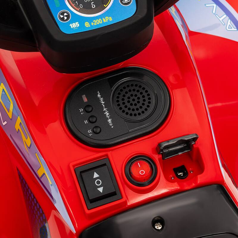 6V Kids ATV Ride-On Quad with 1.6MPH Max Speed, Rechargeable Battery, Forward & Reverse for Toddlers
