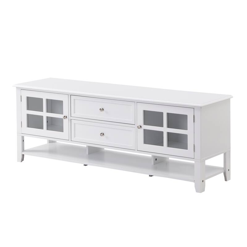 TV Stand for TVs up to 60", Entertainment Center with Multifunctional Storage Space