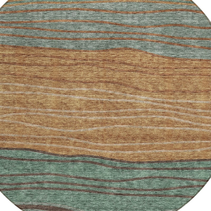 HomeRoots Striped Transitional Rectangle Outdoor Rug