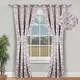 preview thumbnail 1 of 5, Superior Leaves Machine Washable Room Darkening Grommet With Ties Blackout Curtains, Set of 2 46" x 84" - Champagne