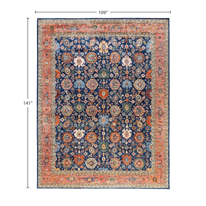 Serapi One-of-a-Kind Hand-Knotted Area Rug - Blue - 9' 1" x 11' 9"