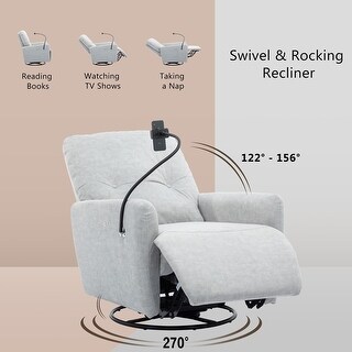270-Degree Rotating Electric Recliner with Bluetooth Speaker