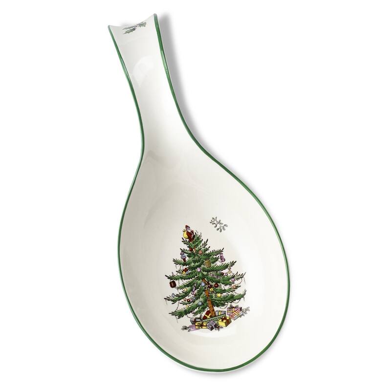 Spode Christmas Tree Spoon Rest - 12" L x 4" W - 12" L x 4" W - Multicolored