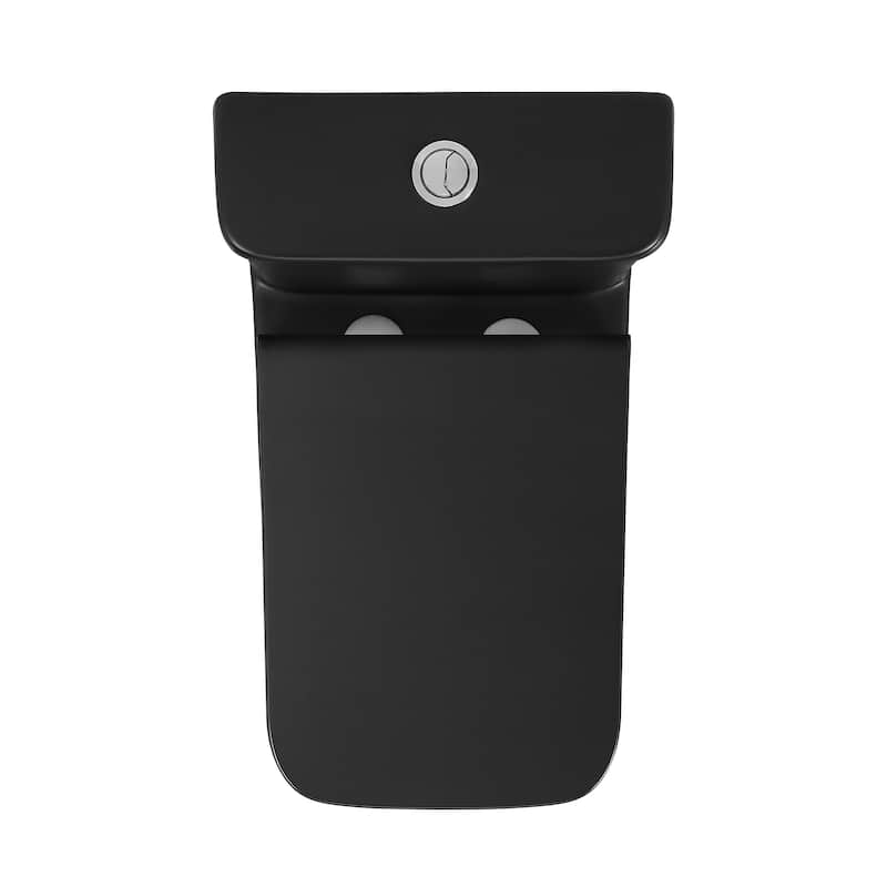Carre Matte Black Dual Flush Square Toilet 0.8/1.28 gpf