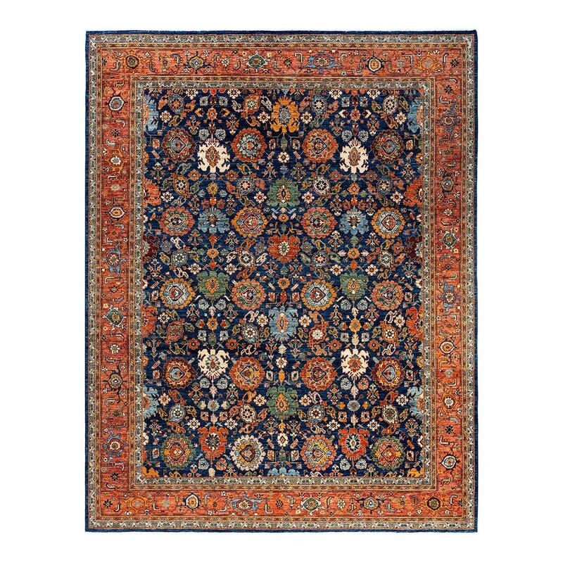 Serapi One-of-a-Kind Hand-Knotted Area Rug - Blue, 9' 2" x 11' 9" - 9' 2" x 11' 9"