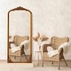 preview thumbnail 45 of 66, Arched Full-Length Solid Wood Carving Floor Mirror