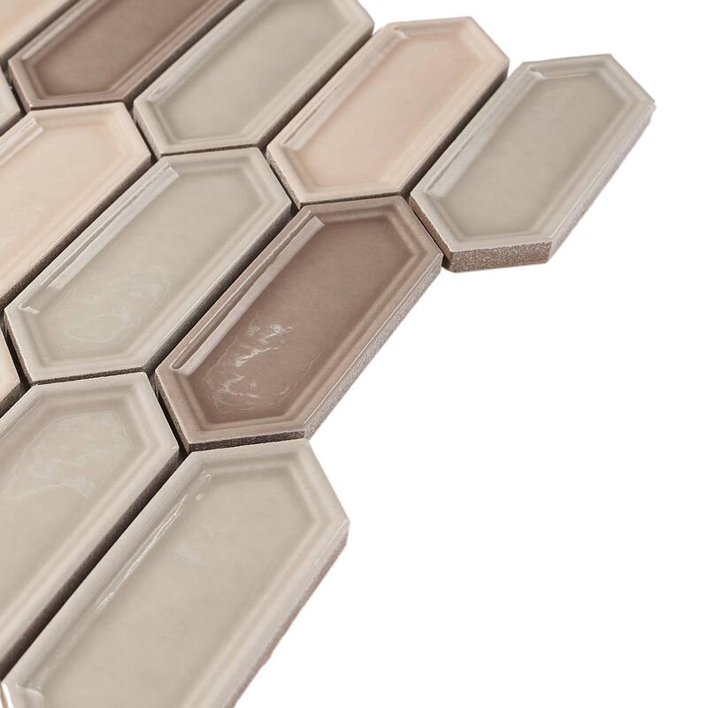 Forio 1.2" x 4.2" Picket Glossy Porcelain Mosaic Tile