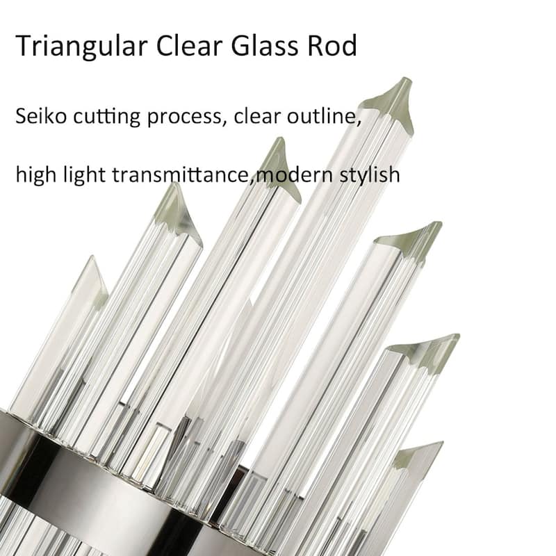 Ferentino Modern Glass Rod Wall Sconces Set of 2