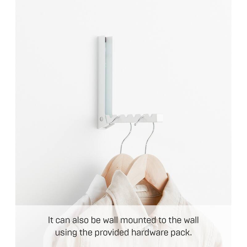 Yamazaki Home Over-the-Door Hook, Steel, Up To 1.375" Door, 1-Hook, Holds 13.2 lbs - L 2.76 x W 0.79 x H 7.87 inches