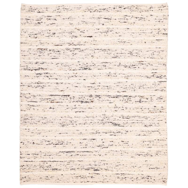 ECARPETGALLERY Hand-knotted Looma Cream Wool Rug - 8'1 x 10'3