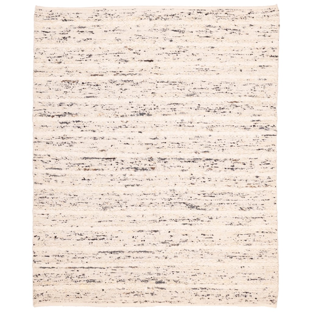 ECARPETGALLERY Hand-knotted Looma Cream Wool Rug - 8'1 x 10'3