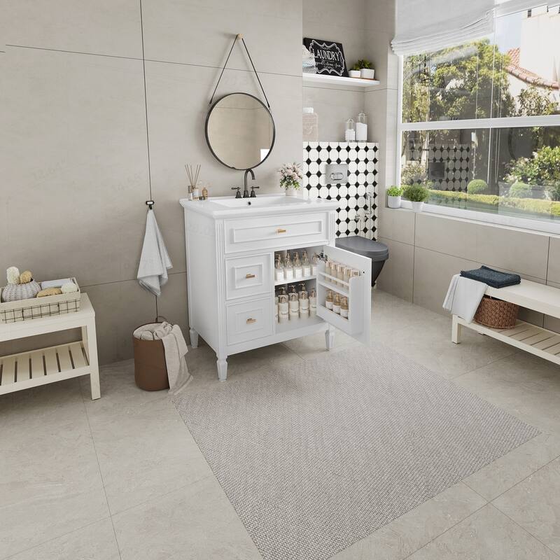 Modern Bathroom Vanity with Multiple Storage Options