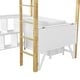 preview thumbnail 19 of 17, Multifunctional Design Loft Bed with Built-in Storage Cabinet and Cubes, Foldable Desk, Twin Size, White