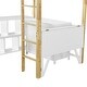 preview thumbnail 19 of 17, White Twin Size Solid Wood Loft Bed with Storage Cabinet & Desk