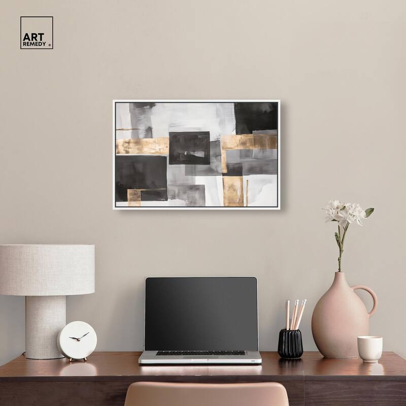 Graphite and Glimmer I Canvas by Art Remedy