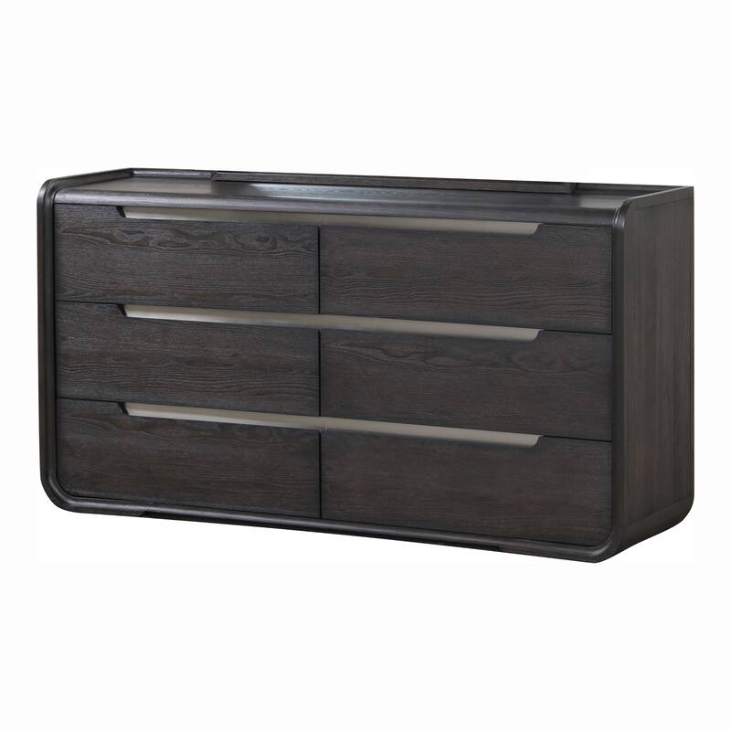 Furniture of America Addeso Modern Solid Wood 6-Drawer Dresser
