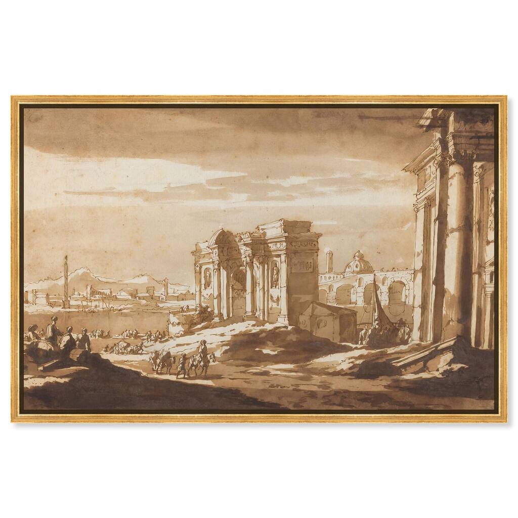 Capriccio View of Roman Ruins Canvas by Art Remedy
