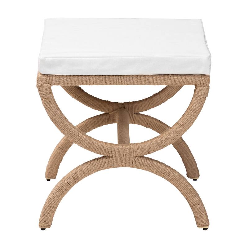 Maliyah Japandi Natural Jute Ottoman