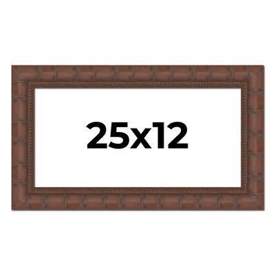 25x12 Frame Pewter Solid Wood Picture Frame Width 1.625 Inches | Interior Frame Depth 0.6875 Inches