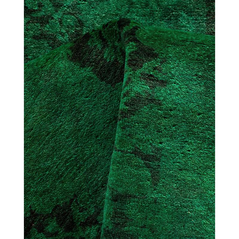 Contemporary Overdyed Wool Hand Knotted Runner - 2' 8" x 9' 8"