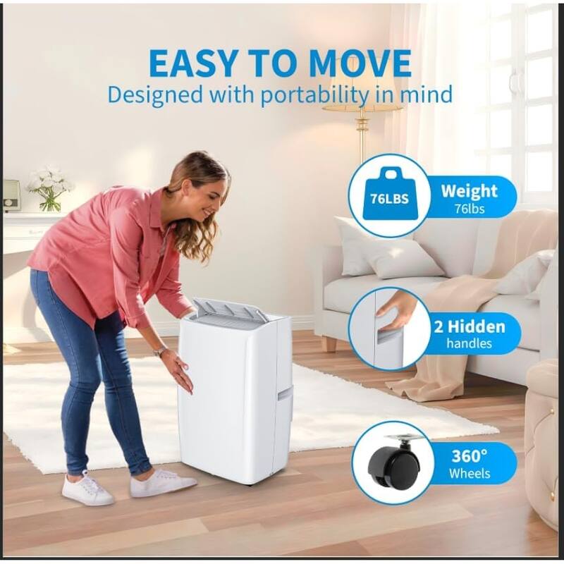Portable Air Conditioner for Indoor Rooms, 3-In-1 AC Unit for Bedroom
