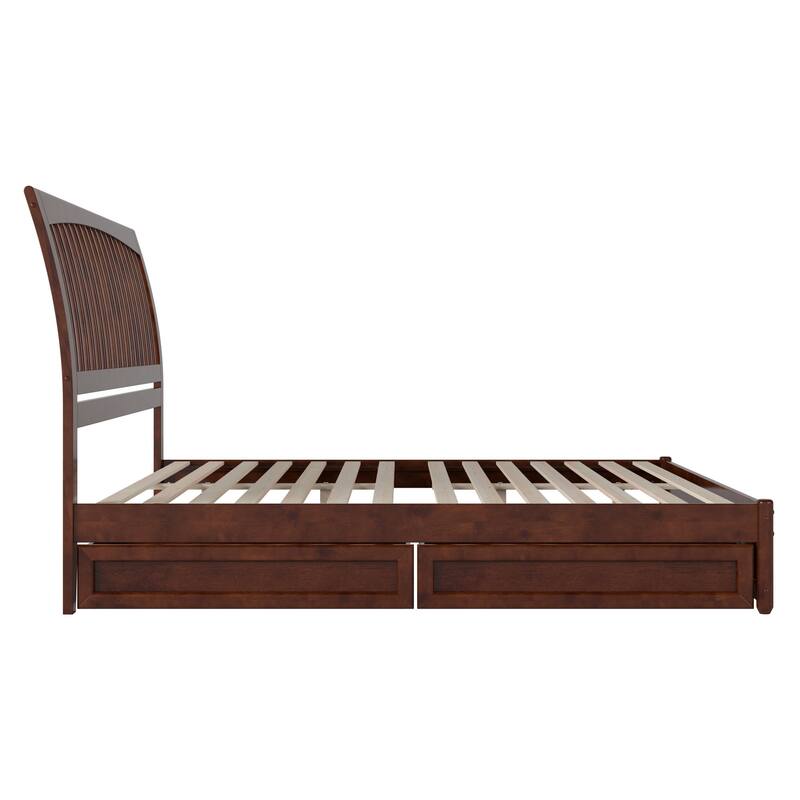 Roslyn Platform Bed with Panel Footboard and Storage Drawers