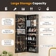 preview thumbnail 25 of 29, Costway Door Wall Mount Touch Screen LED Light Mirrored Jewelry - See Details
