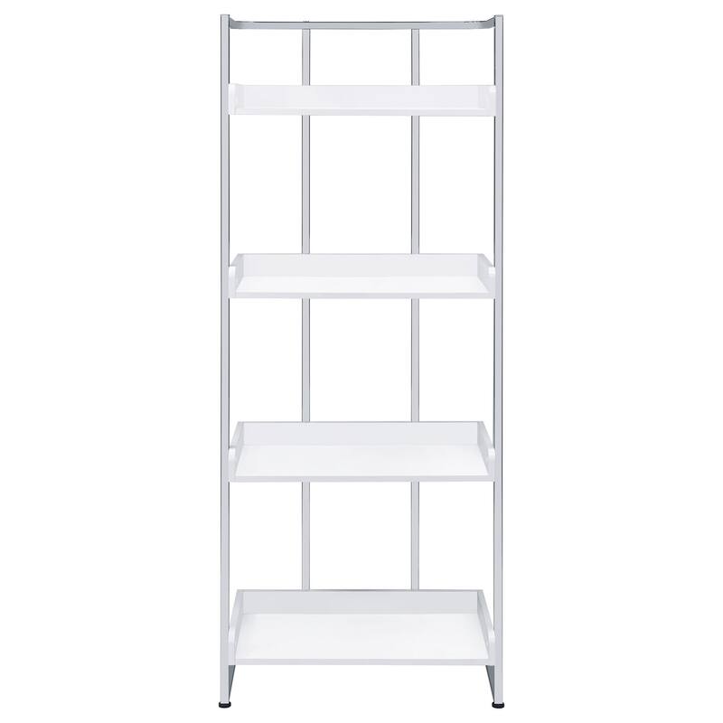 3-Shelf Bookcase White Finish Compact Open Storage Organizer with Contemporary Style for Small Spaces or Office