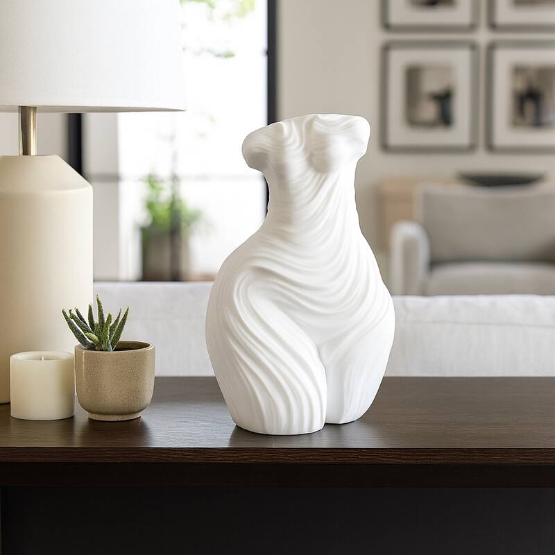 Abstract Female Torso Sculpture in Resin - Decorative Objects for Home Decor