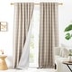 preview thumbnail 26 of 30, Deconovo Blackout Back Tab Bedroom Curtains 2 Panels 52 x 108 Inch - Beige