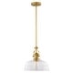 preview thumbnail 9 of 11, Beloit Farmhouse Kitchen Island Mini Pendant Ceiling Light Clear Seeded Glass