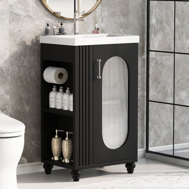 20"Freestanding Bathroom Vanity with Ceramic Sink