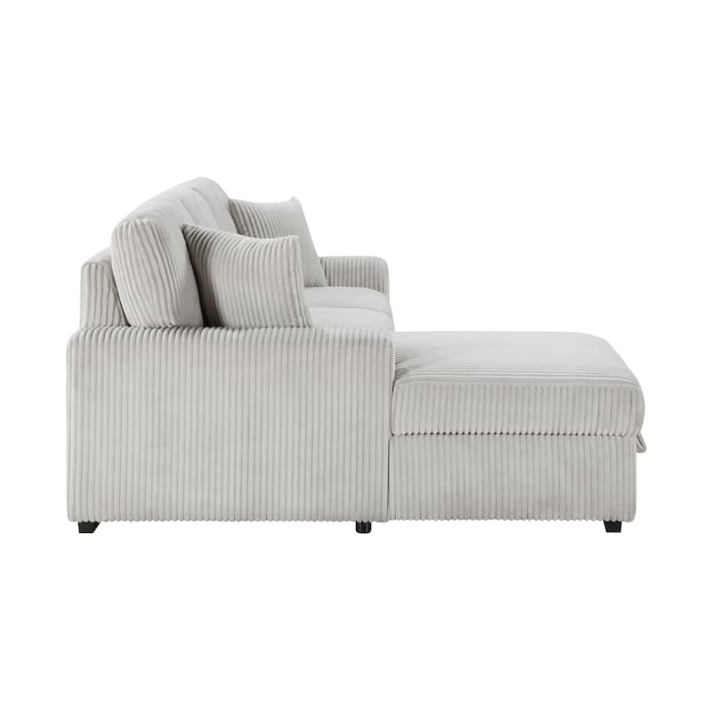 Manche 2-Piece Sectional Sofa with Pull-out Bed and Left Chaise