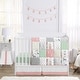 preview thumbnail 1 of 4, Sweet Jojo Designs Coral and Mint Woodsy Collection 4-piece Bumperless Crib Bedding Set