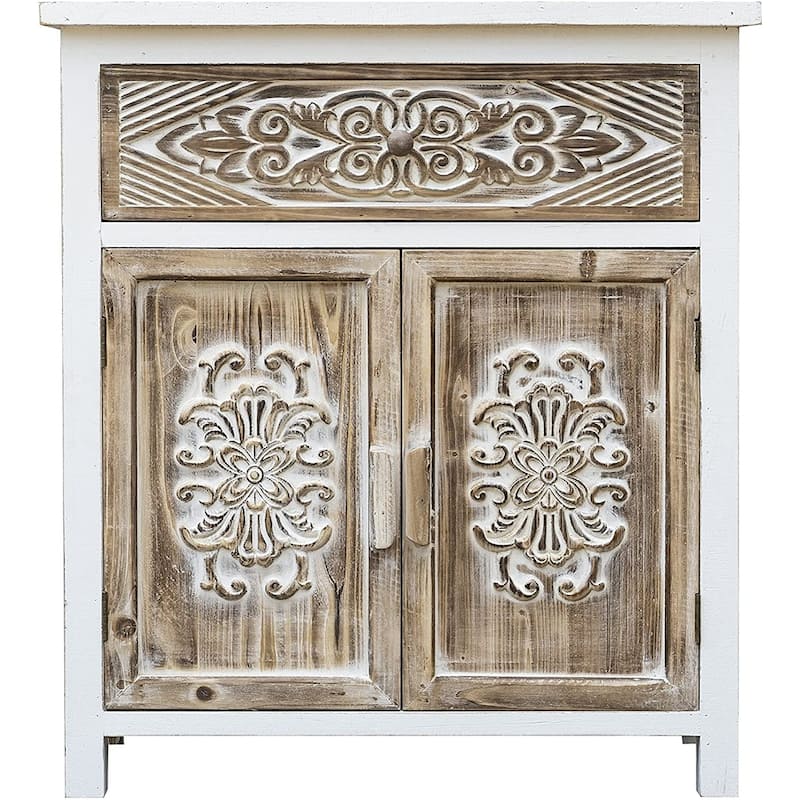 Wood Cabinet Storage With 1 Drawer And 2 Doors