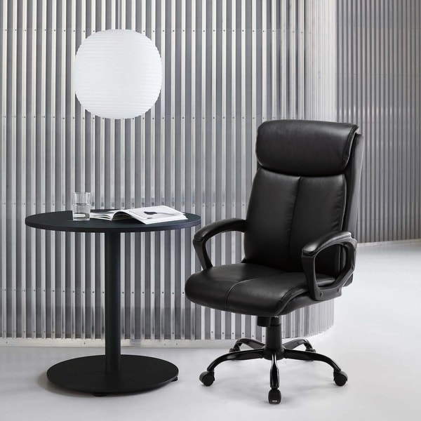 STARSPACE Bonded Leather High Back Executive Office Chair - Overstock - 32362281
