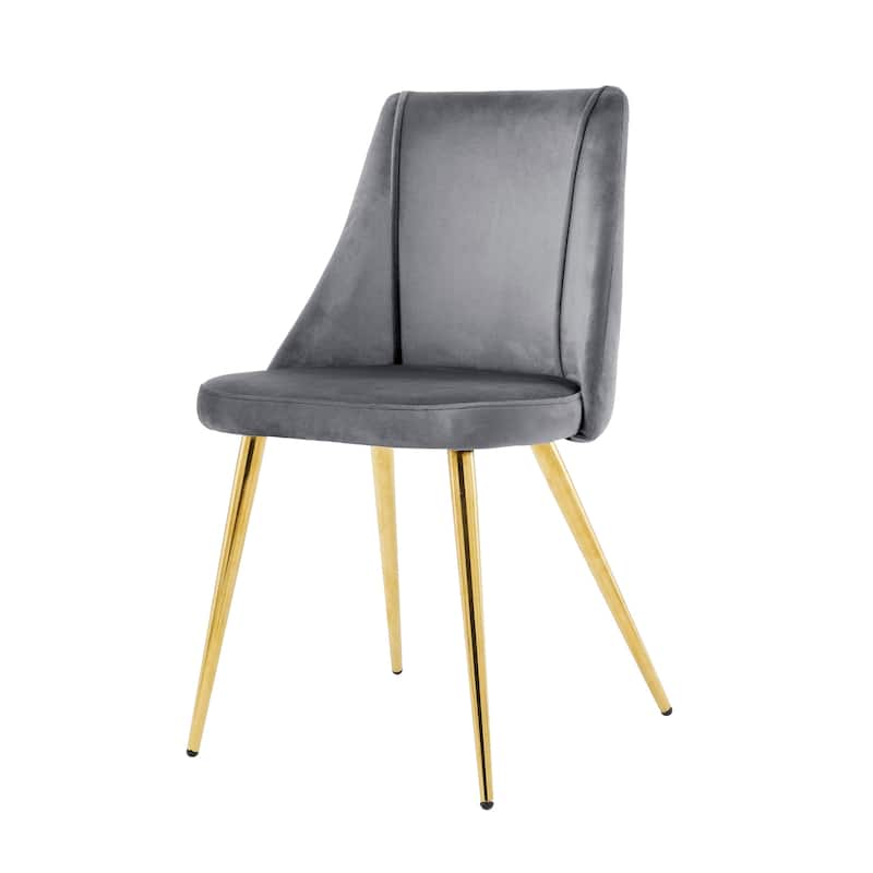 Set of 4 Modern Velvet Upholstered Accent Dining Chairs